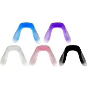 Zachte siliconen neuspads for brillen, 2 schroeven om de neuspads vast te zetten(PURPLE)