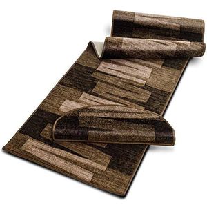 casa pura Trapmat, zelfklevend, halfrond, bruin, 1 stuk, traptredematten, 65 x 23,5 cm, modern design traptapijt (Via Veneto)