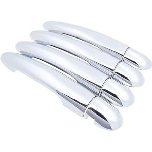 Auto Exterieur Deurklink Voor Clio 3 III 2005~2014 Autodeur Imitatie Koolstofvezel Handgreep Of Chrome Deurgrepen Cover Auto Accessoires Auto Buitendeur Handvat(No Button 4 Door)