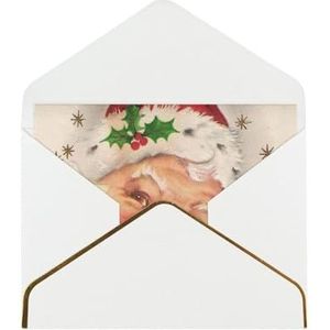 Merry Christmas elegante parelpapier wenskaart - voor individuen die speciale gelegenheden vieren, collega's, familie en vrienden die groeten uitwisselen
