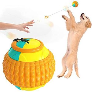 WSNDG speelgoed voor huisdieren voor katten en honden, speelgoed ballen, speelgoed voor huisdieren, interactieve trainingsbal speelgoed, stretch telescopische bal, multifunctionele speelgoed voor huisdieren (kleur: oranje)