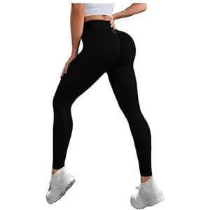 High Waist Yoga Leggings for Women Tummy Control Workout Compression Pants Moisture-Wicking Stretchy Gym Running Activewear Seamless Squat-Proof High-Rise Leggings(Black_S 3PCS)