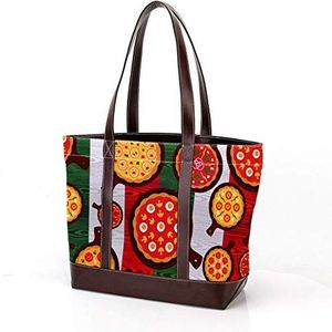 Laptop Tote tas met Cartoon Herfst Boom Weg Landschap Print, Draagtassen Casual Canvas Business Werk Draagtas Aktetas voor Computer School Office