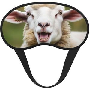 Grappige ondeugende schapentong schattig dier slaapmasker voor zijslaper, lichtblokkerende nachtmaskers voor slapen oogmasker voor vrouwen mannen oogbedekking zachte comfortabele oogschaduw voor