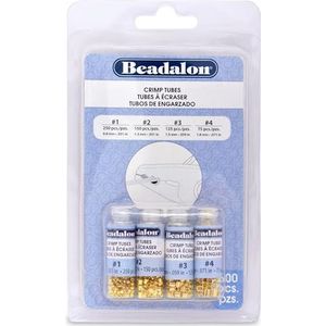 Beadalon 600-delige krimpbuis Variety Pack, verguld