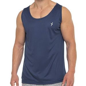 CFLEX Sportshirt voor heren, fitness, tanktop, sportswear collectie, Donkerblauw, XXL
