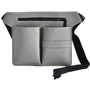 Schoudertas voor kapsalon, kapsalon, kam, haarschaar, riem, gereedschapstas (grijs)
