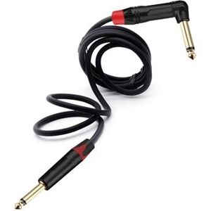 Aux-kabel Luidsprekerkabel 6,35 mm Mono Jack Male naar haakse 6,35 mm mannelijke kabel for AMP Mixer Zwart en rood (Color : Red Red, Size : 2m)