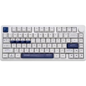QPSJXN 130 PBT-keycapset Profiel-Side Eguaved Thema Mechanische Toetsenborden (Morse Code)