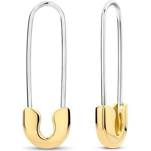 Oorbellen van het merk Ti Sento Milano oorbellen sterling zilver goud kleur zilver en geelgoud verguld gewicht 0,00215 De referentie is 7970SY