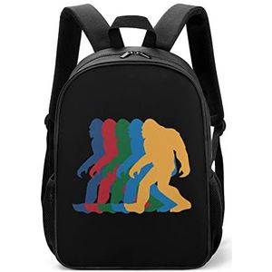 Retro Bigfoot silhouet jaren 70 lichtgewicht rugzak reizen laptoptas casual dagrugzak voor mannen vrouwen