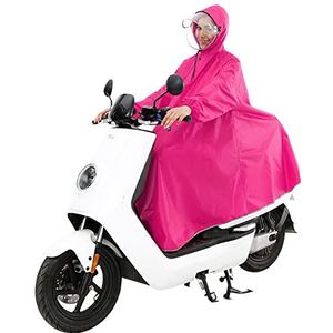 Fietsregenjas Poncho �，Waterdichte Poncho，Raincoat, Regenjas Regenkleding Volwassenen Opvouwbare lichtgewicht regenjas met capuchon for dames en heren (Kleur: Blu, Maat: Single 3XL) (Color : Roze, Si