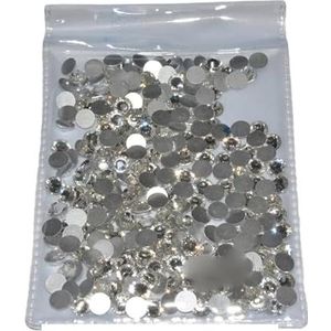 Glitter Crystal Nail Art Steentjes SS3-SS30 Plaksteen Clear Niet Hot Fix Steentjes Lijm Op Nail Art Decoraties-Clear SS30 288 stks
