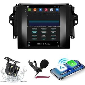 Android 15 Autoradio Navi voor T-oyota Fortuner (2015) 9,7 ""Touchcreen DVD Multimedia Speler met Draadloze Carplay GPS Navigatie FM BT Ontvanger 5G-WiFi HIFI SWC DSP MIC,4g+64g