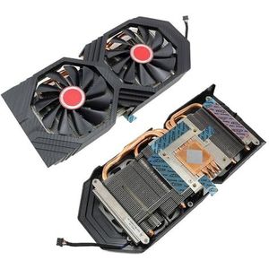 FDC10U12S9-C RX580 RX590 GPU-ventilator voor XFX voor Radeon RX 590 580 GME Black Wolf grafische kaartkoelradiator(Heat sink)