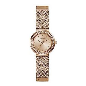 GUESS Vrouwen Analoge Quartz Horloge met Roestvrij stalen Band GW0476L3, Rose Gold Tone, riem