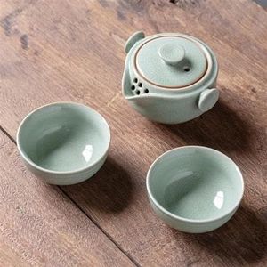 Thee Sets Modern Keramisch Servies Theepot Desktop Decoratie Draagbare Reizen Kung Fu Theeservies Porselein Ambachten Woondecoratie Accessoires Theeset Reis Theepot (Color : B)