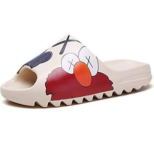 Unisex Slide Sandaal Zomer Slippers Non-Slip Zachte Platform Pool Slides, Indoor & Outdoor Huis Slides Slippers, Lichtgewicht EVA Slides Schoenen voor Mens Womens Tiener Beige-M 12.5 Vrouwen/10.5 Mannen