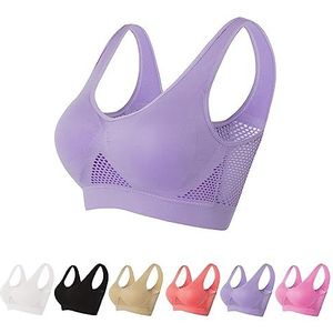 Nulalift beha, Nulalift beha, Nulalift ademende borstbeha, ademende Cool Liftup Air Bra, Paars, XL