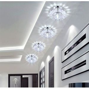 LED plafond licht kristal glas lamp verlichting wandlamp plafondlamp (wit)