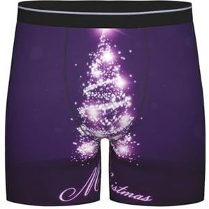 GRatka Boxer slips, heren onderbroek Boxer Shorts been Boxer Slip Grappige nieuwigheid ondergoed, Kerstmis paarse boom, zoals afgebeeld, M
