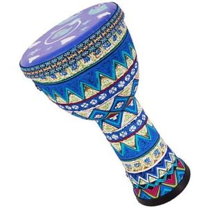 Professionele Afrikaanse Trommel 8-inch Lichtgewicht PVC Body Ritme Drumvel Afrikaans Drumbeginner Handtrommelinstrument Met Riem (Size : A)