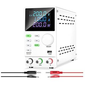 Desktopvoeding Programmeerbare Gereglementeerde DC Voeding Met Usb-poort Opslag Data Spanning Stroomregelaar 30V 10A 60V 120V 200V Kortsluitbeveiliging, bescherming tegen overbelasting(Color:SPPS2001D