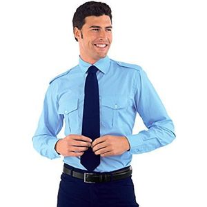 Isacco – herenhemd, lange mouwen, piloot, blauw - - L