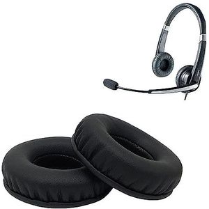 vervangende oorkussens lederen traagschuim oorkussens oorkap voor Jabra UC VOICE 550 hoofdtelefoon - zwart