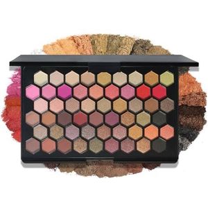 LHLXZQ 54 kleuren oogschaduw palet, multi-color make-up palette set, matte, flash parel en neon eyeshadow palette, dagelijks feest makeup tray#1