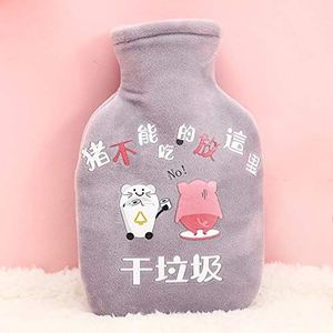 DieffematicRSD Warmwaterkruik Pluche cartoon dikke warme waterfles zak warme ontspannende hitte comfortabele hand warmer water opbergtas maat 12.5 * 20cm (Color : 6)