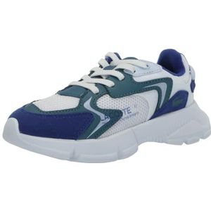 Lacoste Uniseks kinderen L003 Neo sneakers, Wit Blauw, 21 EU