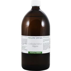 Colloïdaal zilver 30 ppm 33.8 Fl Oz - 1000 ml | Heiltropfen®