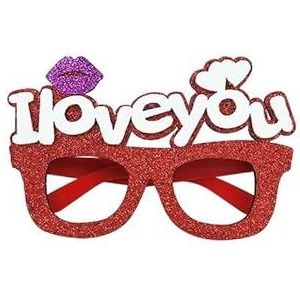 1 X Feestbril Valentijnsdag Liefdeszonnebril Bruiloft Photo Booth Props Decoratie Feest Valentijnsdag (Color : A10)