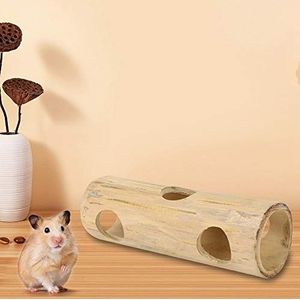 Bamboe tunnel handig hamster buis speelgoed, bamboe hamster tunnel speelgoed, buis vorm speelgoed gerbils kleine huisdieren reptielen voor hamsters(Big)