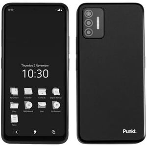 Punkt. MC02 5G Secure Phone, Smartphone met Apostrophy OS, Zwitserland, Threema, geïntegreerde VPN, gegevensbescherming en digitale beveiliging, 128 GB geheugen, 6 GB RAM, Dual SIM, Unlocked - zwart