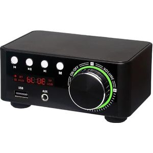 Versterker, 5.0 HIFI Eindversterker 50Wx2 Kanaals 2.0 Thuis Auto Digitale Audio AMP USB U-disK TF muziekspeler(Black Set)