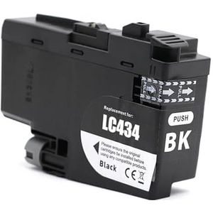 LC434 Standaard Compatibel met B-andere DCP-J1200DW Printer Inktcartridges Multifunctionele Alles-in-één Machine(LC434-BK)