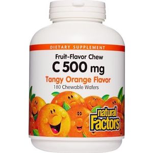100% Natural Fruit Chew C (500mg) Tangy Orange 180 wafrs