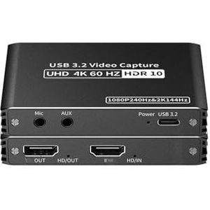 4K60 Fps USB 3.2 video-opnamekaart 2K120 game-opname live streaming grabber Naadloze Schakeling(For PS5 Xbox Game)