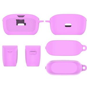 Zachte siliconen beschermhoes anti-kras schokbestendige oortelefoon cover effen kleur hoofdtelefoon accessor beschermer voor JBL Vibe Buds (paars)