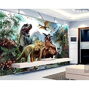 Dinosaurus kinderkamer behang Hand getrokken 3D foto behang woonkamer kinderkamer behang-150cm×105cm