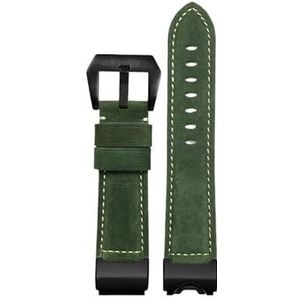 Echt lederen horlogeband geschikt for Casio G-SHOCK Big Mud King GWG-1000/GB serie gemodificeerde retro lederen horlogeband accessoires riem (Color : Green, Size : 0mm)