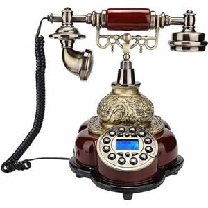 Vintage vaste telefoon met mechanische beltoon en luidsprekerfunctie, klassieke vintage bedrade telefoon geschikt voor vintage inbeltelefoons in huizen, kantoren en hotels