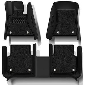 Waterdichte Autotapijten Voor Mazda 3 BK 2003 2004 2005 2006 Auto Vloermatten Accessoires Tapetes Waterdichte Auto Vloermat 5 Zetels All weather antislipmat(Zwart)