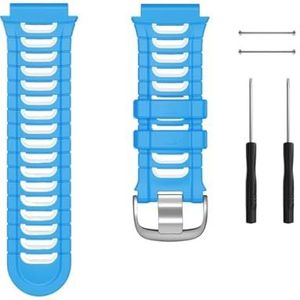 Galaone dubbele kleuren siliconen band mode vervangende horlogeband geschikt for Garmin Forerunner 920XT rubberen polsband armband (Color : Blue-white, Size : For Garmin 920XT)