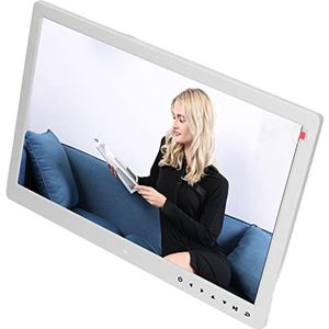Elektronisch Fotoalbum, Multifunctionele Digitale Fotolijst van 15,4 Inch, Gehumaniseerd Ontwerp, Witte Dubbele Modusbediening voor Slaapkamer (EU-stekker)