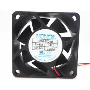 Voor F6025X24B AH DC24V 0.25A kogelkoelventilator 6CM 6025 60 * 60 * 25mm koelventilator
