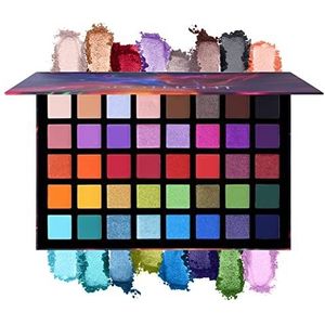 40 kleuren Spotlight Eyeshadow Palette, Multi-reflective Shimmer Glitter Professionele oogschaduw Matte Shimmer Makeup Palette Sterk gepigmenteerd Kleurrijk poeder Oogschaduw