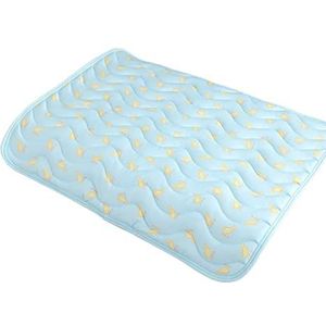 Pet koelmat, ijs zijden koelmat ademend comfortabel anti-slip zacht groot zomer ijs huisdieren kussen voor kennel/bank/bed/vloer/autostoeltjes Blauwe XL XL